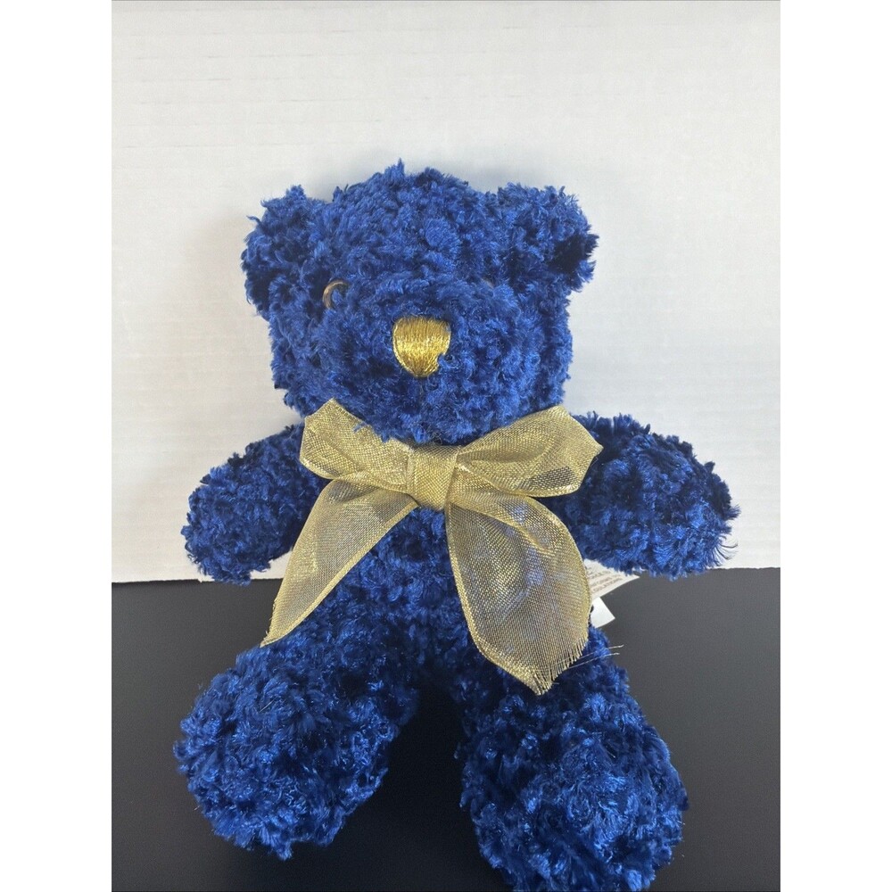 Vintage Dan Dee Collectors Choice Holiday Fashion Teddy Bear 7” Plush Blue